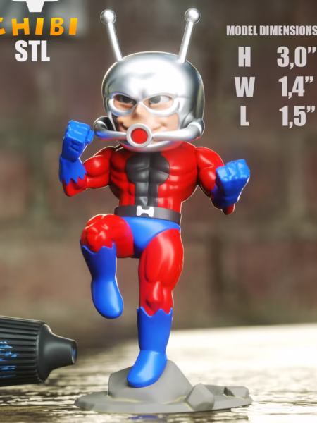 Ant Man Chibi 3D Model - STL File for 3D Printing