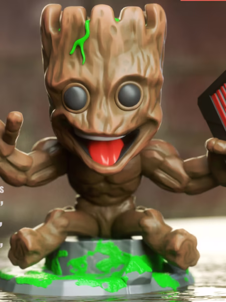 Baby Groot Chibi 3D Model - STL File for 3D Printing