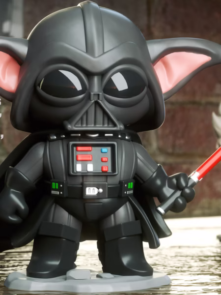Baby Yoda as Darth Vader Chibi 3D Model - STL File