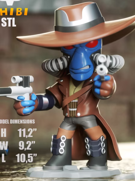 Cad Bane  Chibi 3D Model - Chibi Star Wars STL Files