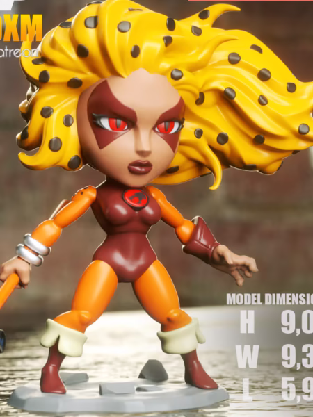 Cheetara Chibi 3D Model - Chibi Cartoon STL Files