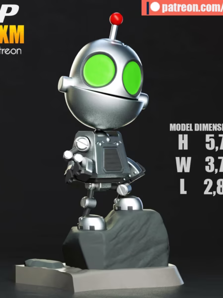 Clank Chibi 3D Model - Chibi Ratchet & Clank STL Files