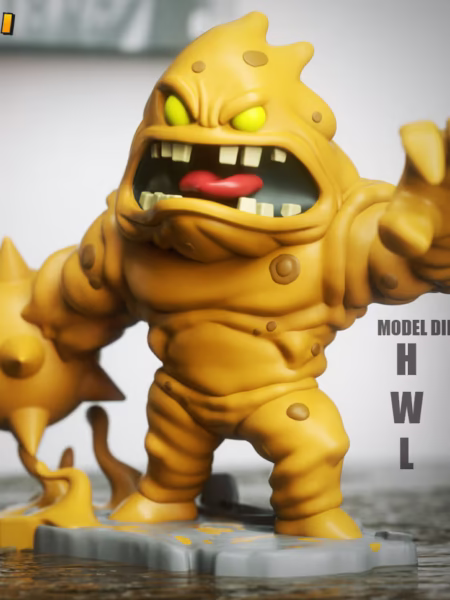 Clayface Chibi 3D Model - Chibi Comic Books STL Files
