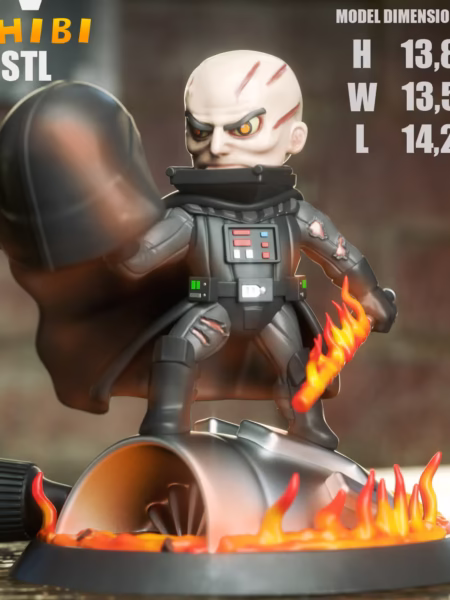 Darth Vader Mythos Chibi 3D Model - Chibi Star Wars STL File