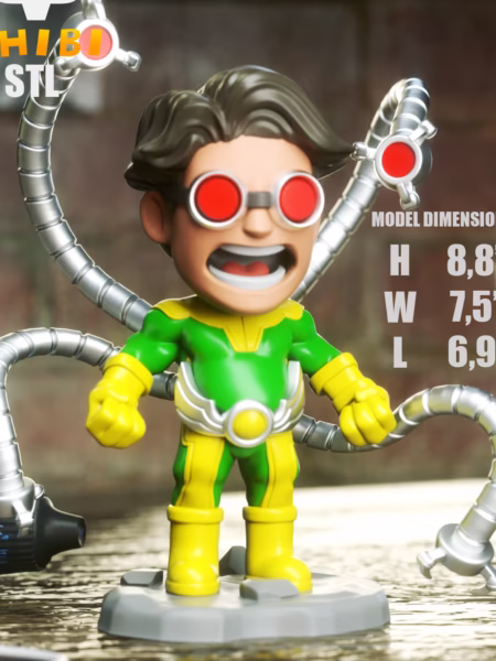 Doctor Octopus Chibi 3D Model - Chibi Marvel Comics STL Files