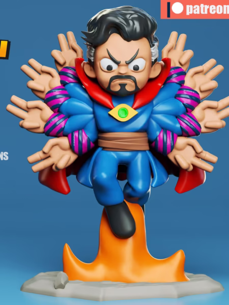 Dr. Strange Chibi 3D Model - Chibi Doctor Strange Marvel STL File