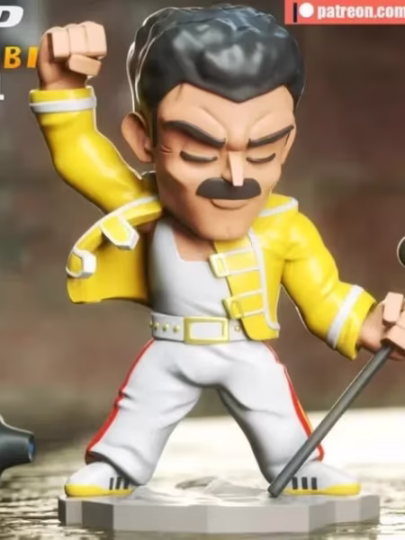 Freddie Mercury 3D Model - Chibi STL Files