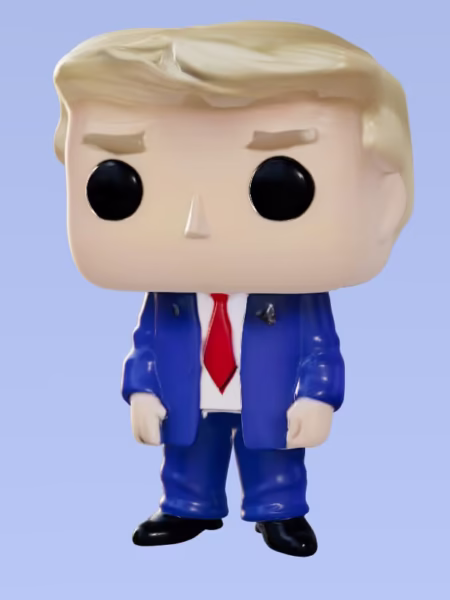 Funko Trump 3D Model - Funko Chibi Donald John Trump STL File