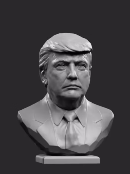 Trump Bust 3D Model - Donald John Trump Bust STL File