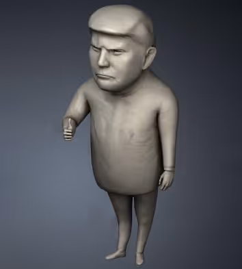 Trump Chibi 3D Model - Donald John Trump Chibi STL File