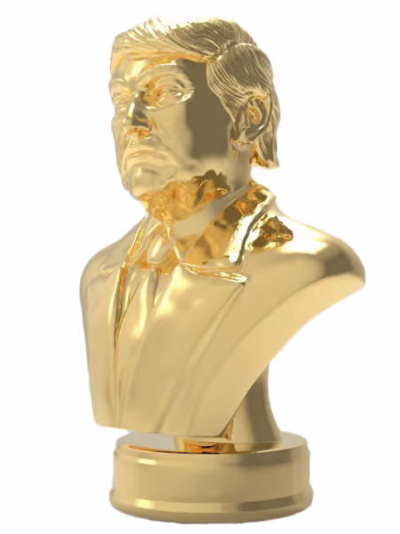 Trump Golden Bust 3D Model - Donald John Trump Gold Bust STL File