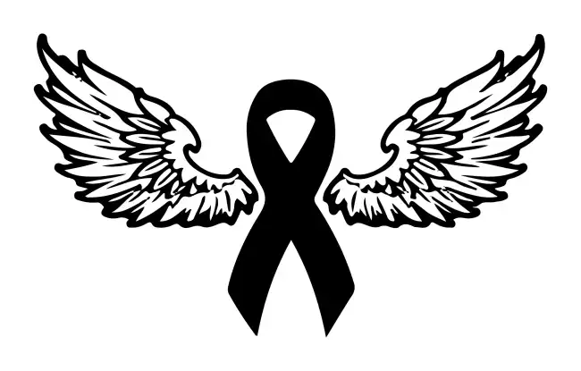 Angel Wings Awareness-Ribbon SVG Design | SVG Files for Cricut & Print