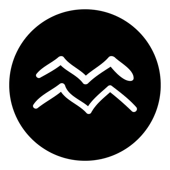 Aquarius Zodiac Sign Solid SVG Design | SVG Files for Cricut & Print