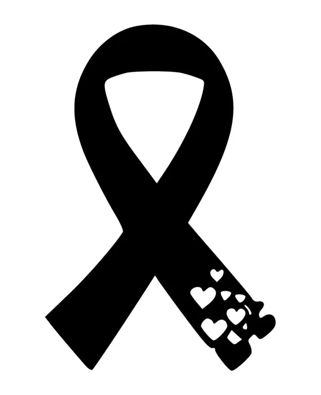 Awareness-Ribbon Hearts SVG Design | SVG Files for Cricut & Print