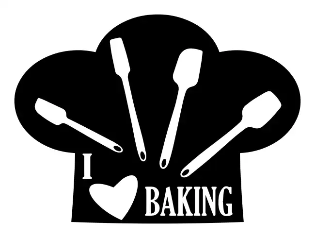 Baking Kitchen Split on Chef Hat Toque SVG Design | SVG Files for Cricut & Print