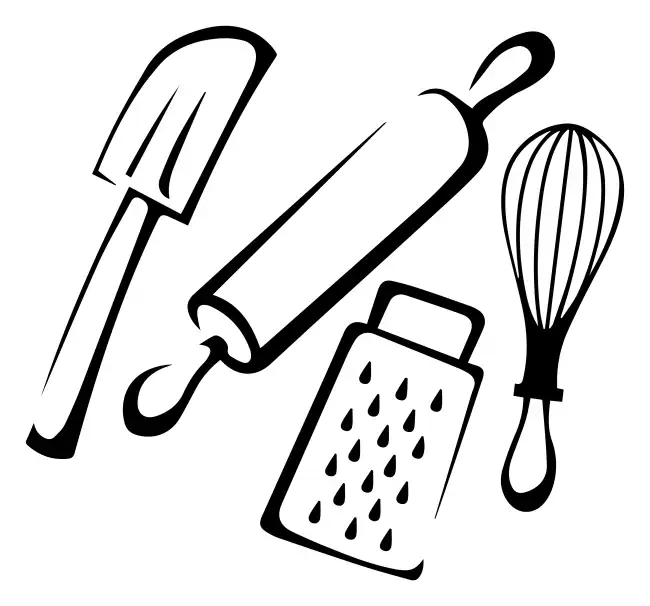 Baking Utensils Line Art SVG Design | SVG Files for Cricut & Print