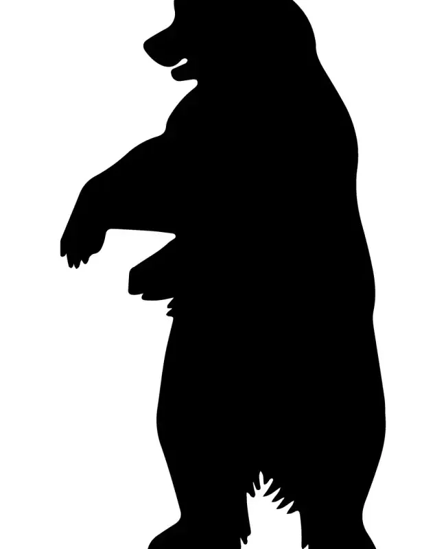 Bear Standing Silhouette SVG Design | SVG Files for Cricut & Print