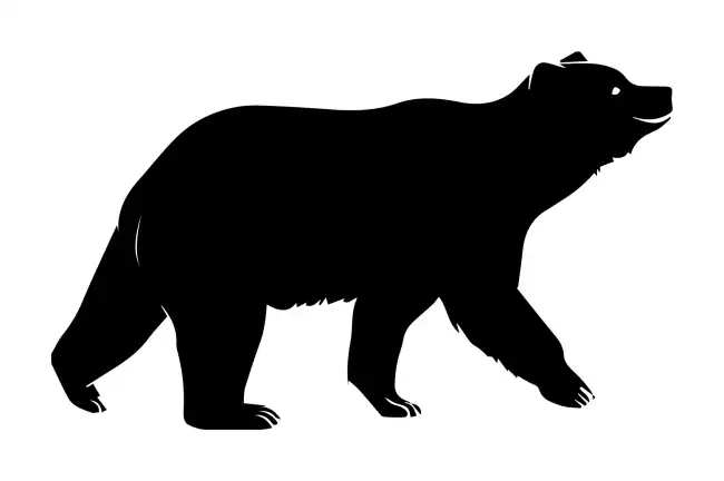 Bear Walking Silhouette  SVG Design | SVG Files for Cricut & Print