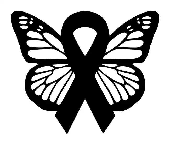 Butterfly Wings Awareness-Ribbon SVG Design | SVG Files for Cricut & Print