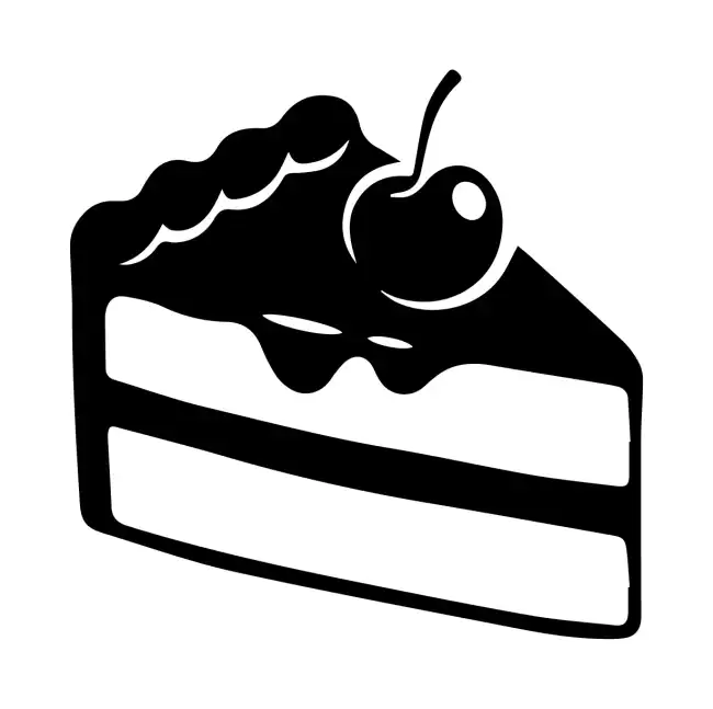 Cake Portion Cherry SVG Design | SVG Files for Cricut & Print