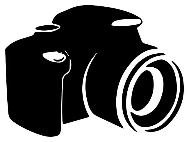 Camera Icon Logo Silhouette SVG Design | SVG Files for Cricut & Print