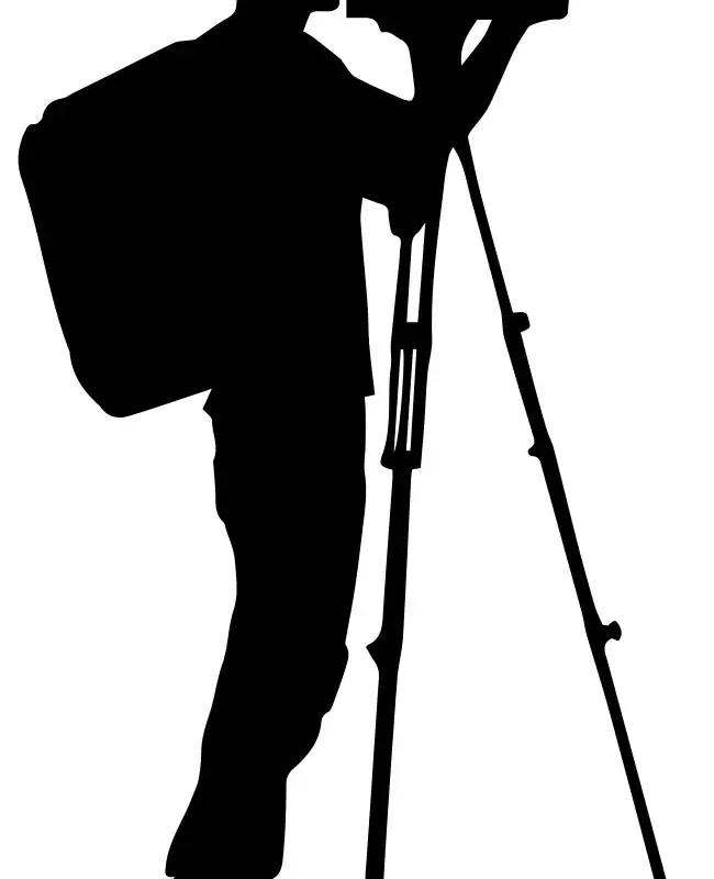 Cameraman Tripod Video Camera On Sport SVG Design | SVG Files for Cricut & Print