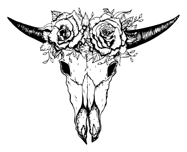 Cow Head Skull  SVG Design | SVG Files for Cricut & Print