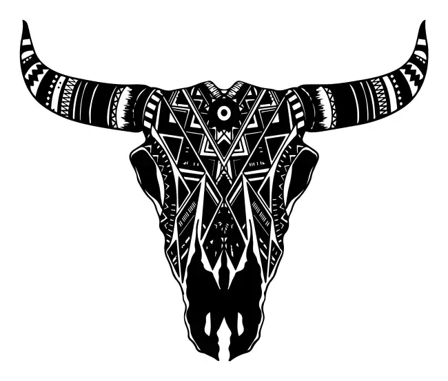 Cow Head Skull  SVG Design | SVG Files for Cricut & Print