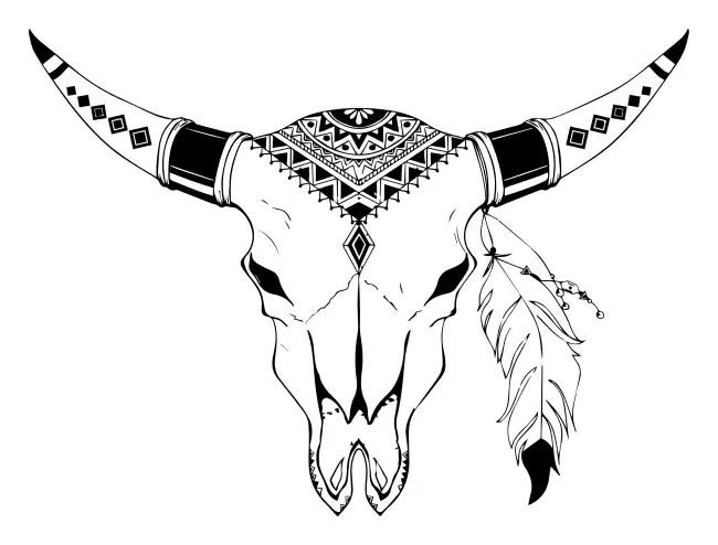 Cow Head Skull  SVG Design | SVG Files for Cricut & Print