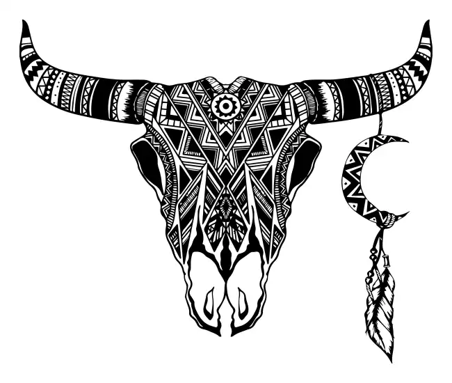 Cow Head Skull  SVG Design | SVG Files for Cricut & Print