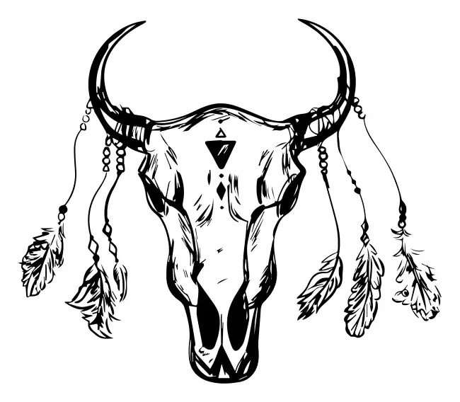 Cow Head Skull  SVG Design | SVG Files for Cricut & Print