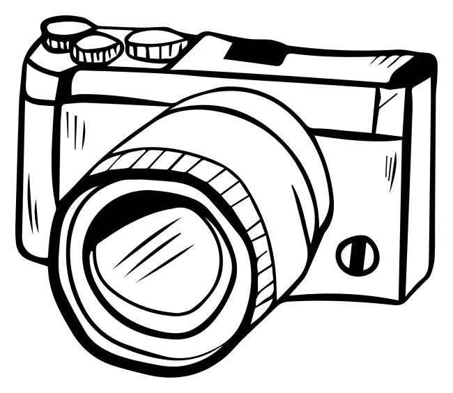 Doodle Style Camera SVG Design | SVG Files for Cricut & Print