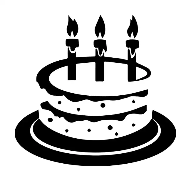 Festive Birthday Cake SVG Design | SVG Files for Cricut & Print