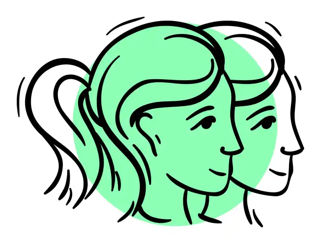 Gemini Zodiac Sign Line Art SVG Design | SVG Files for Cricut & Print