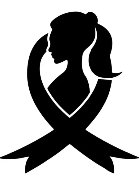 Lady Awareness-Ribbon SVG Design | SVG Files for Cricut & Print