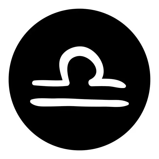 Libra Zodiac Sign Solid SVG Design | SVG Files for Cricut & Print