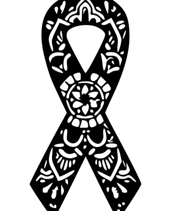 Mandala Awareness-Ribbon SVG Design | SVG Files for Cricut & Print