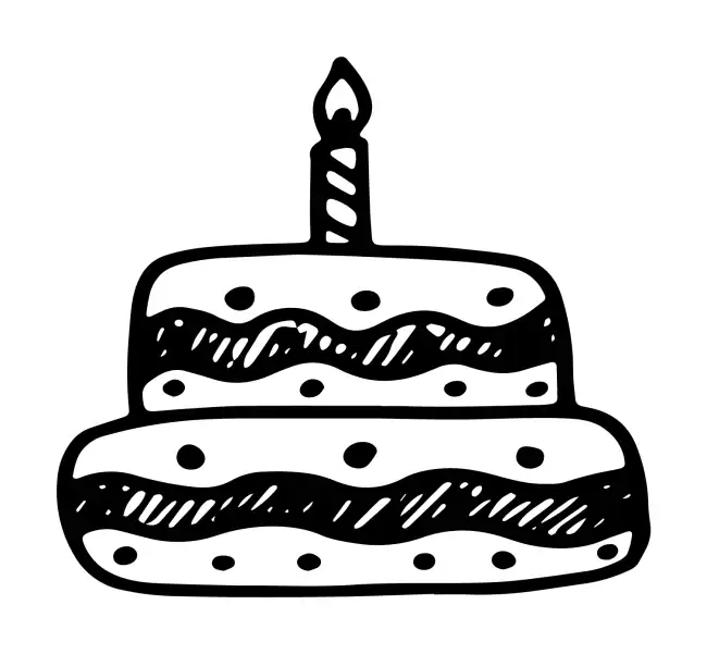 Party Cake Candle SVG Design | SVG Files for Cricut & Print