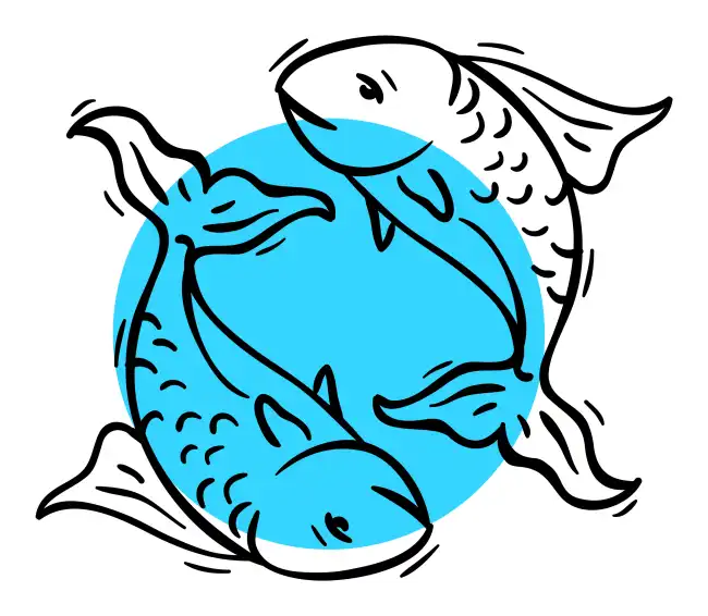 Pisces Zodiac Sign Line Art SVG Design | SVG Files for Cricut & Print