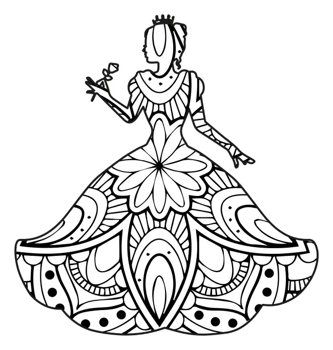 Princess Mandala  SVG Design | SVG Files for Cricut & Print