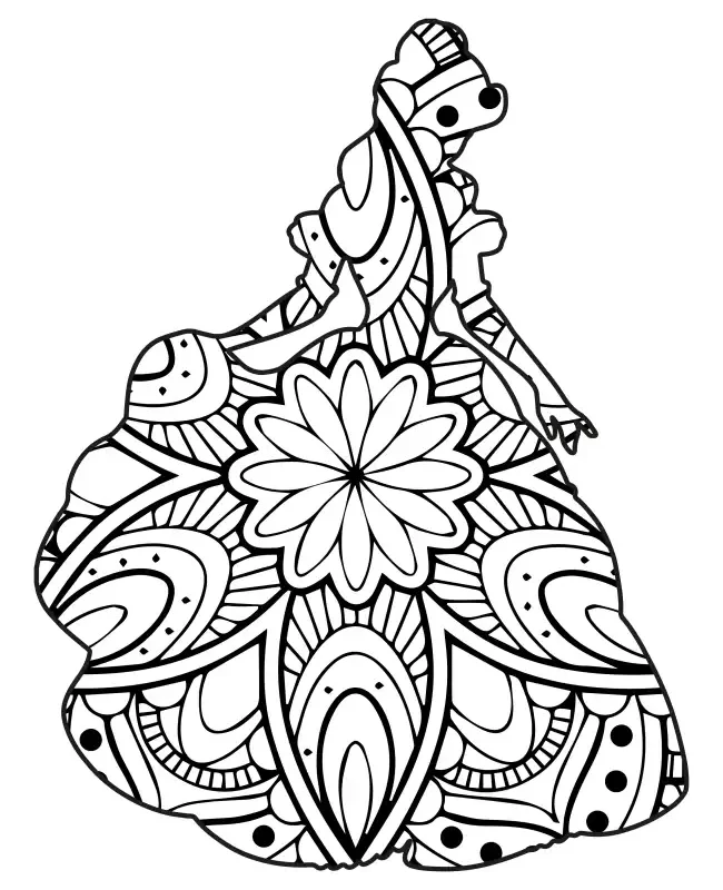 Princess Mandala  SVG Design | SVG Files for Cricut & Print