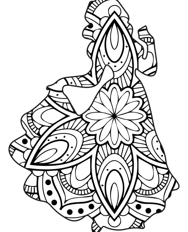 Princess Mandala  SVG Design | SVG Files for Cricut & Print