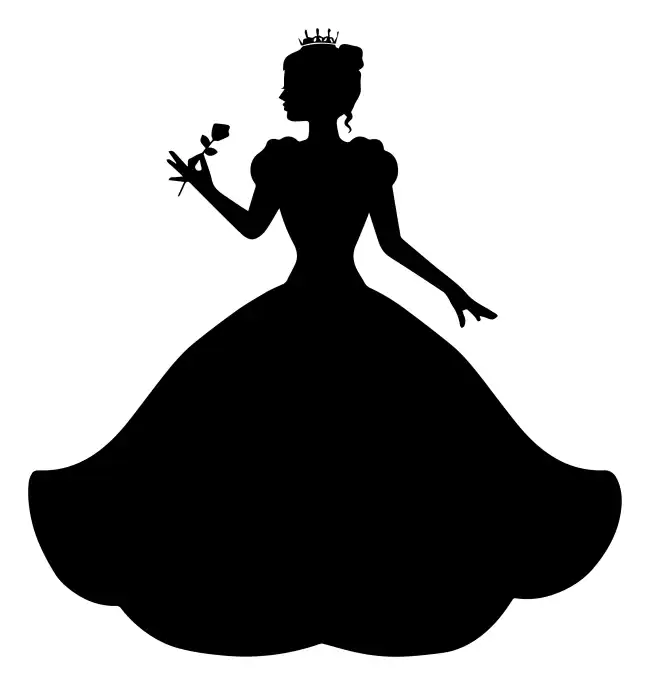 Princess Silhouette  SVG Design | SVG Files for Cricut & Print