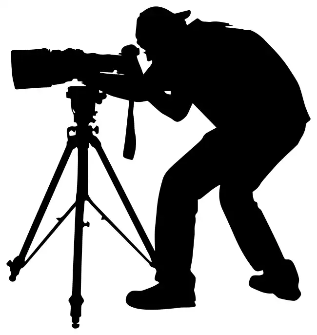 Professional sports photographer silhouette SVG Design | SVG Files for Cricut & Print