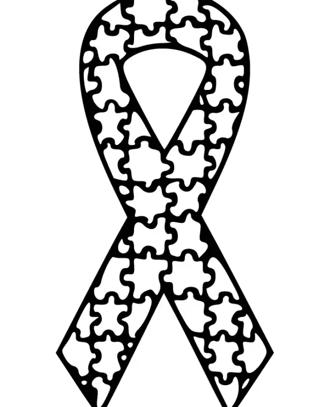 Puzzle Awareness-Ribbon SVG Design | SVG Files for Cricut & Print