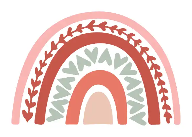 Rainbow Boho  SVG Design | SVG Files for Cricut & Print