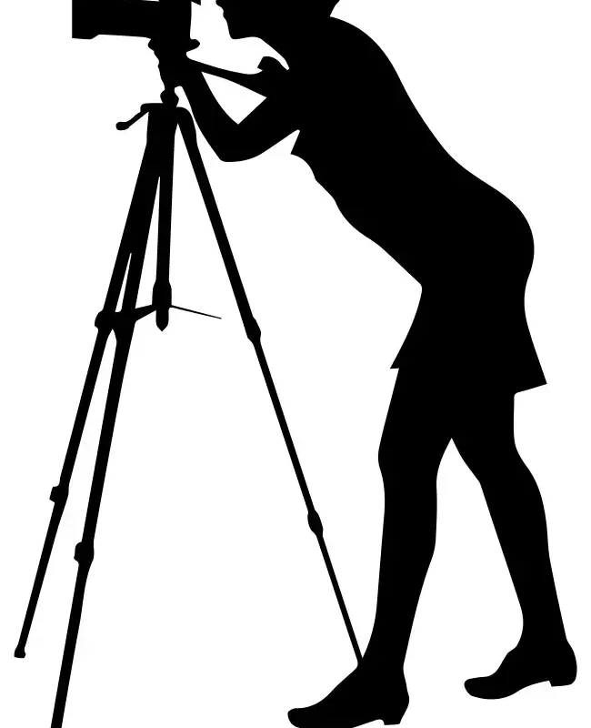 Silhouette Woman Camera Tripod Stand SVG Design | SVG Files for Cricut & Print