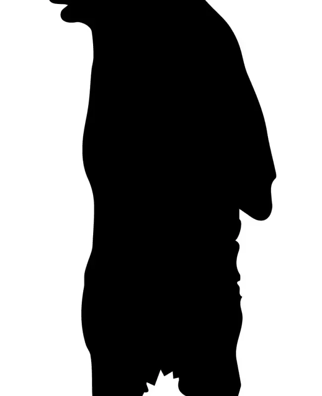 Standing Bear Looking Silhouette SVG Design | SVG Files for Cricut & Print