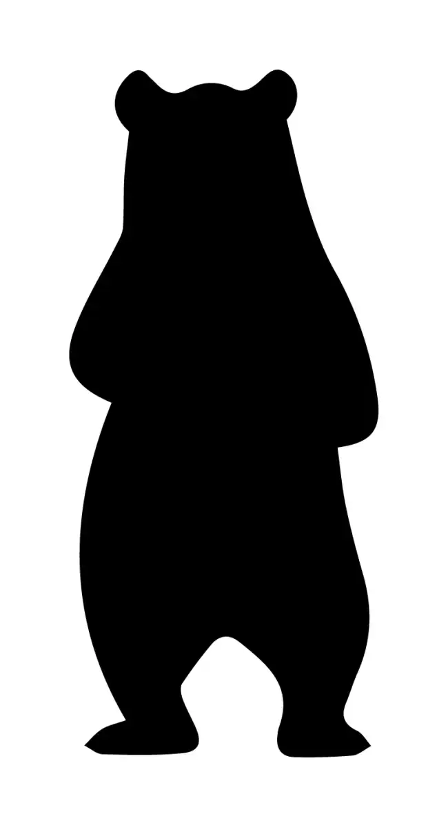 Standing Bear Silhouette SVG Design | SVG Files for Cricut & Print