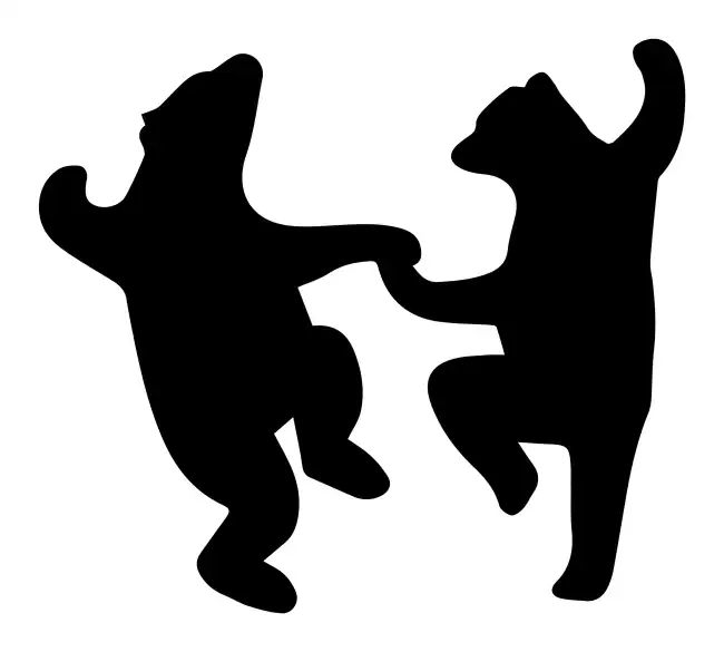 Two Bears Dancing SVG Design | SVG Files for Cricut & Print